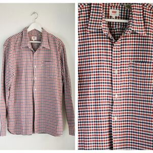 NWOT LEVI's Red Blue Checkered Print Button Up Casual Shirt XXL